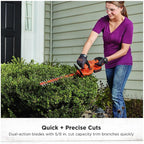 BLACK+DECKER 20V MAX Hedge Trimmer, Cordless, 18 inch Blade, Reduced Vibration, Battery and Charger Included (LHT218C1)