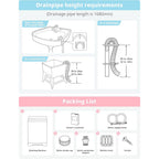 COMFEE’ 1.6 Cu.ft Portable Washing Machine, 11lbs Capacity Fully Automatic Compact Washer with Wheels, 6 Wash Programs Laundry Drain Pump, Ideal for Apartments, RV, Camping, Magnetic Gray