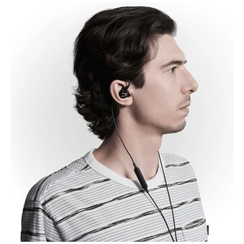 Shure AONIC 4 Wired Sound Isolating Earbuds, Detailed Sound, Dual-Driver Hybrid, Secure in-Ear Fit, Detachable Cable, Durable Quality, Compatible with Apple &amp; Android Devices Black