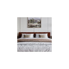 Aria King Solid Wood Modern Low Profile Platform Bed, Walnut