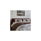 Aria King Solid Wood Modern Low Profile Platform Bed, Walnut