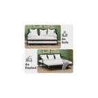 Twin Daybed with Pop Up Trundle, Metal Steel Slats, Black