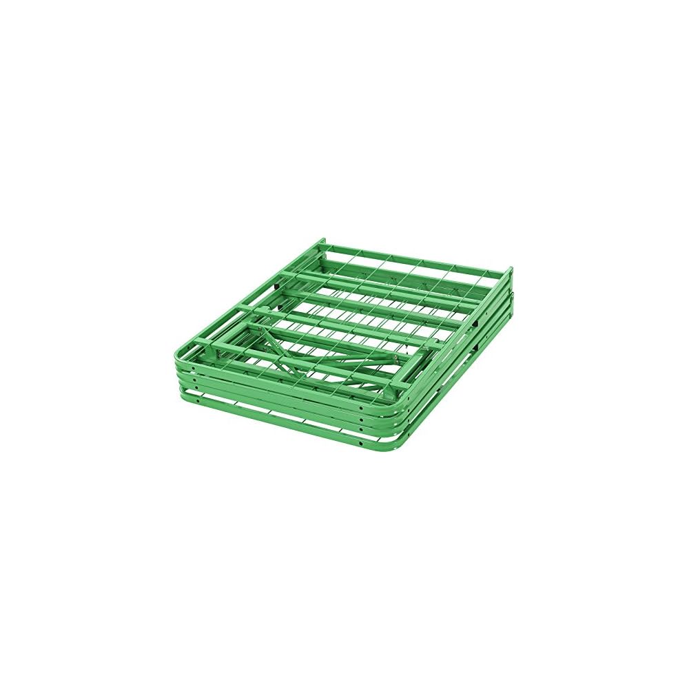 Horizon Queen Bed Frame In Green - Replaces Box Spring - Folding Metal Mattress Bed Frame