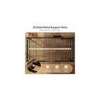 Low Loft Bed Twin Size with Desk & 25 Heavy-Duty Steel Slats