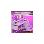Full Size Loft Bed with 55.5" Desk and Storage Stairs, White