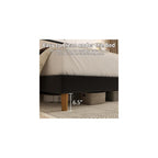 Full Size Bed Frame with Headboard, Color-Blocking Leather Platform Bed, Adjustable Upholstered Headboard, No Box Spring Required, Low Noise, Easy to Assemble, White