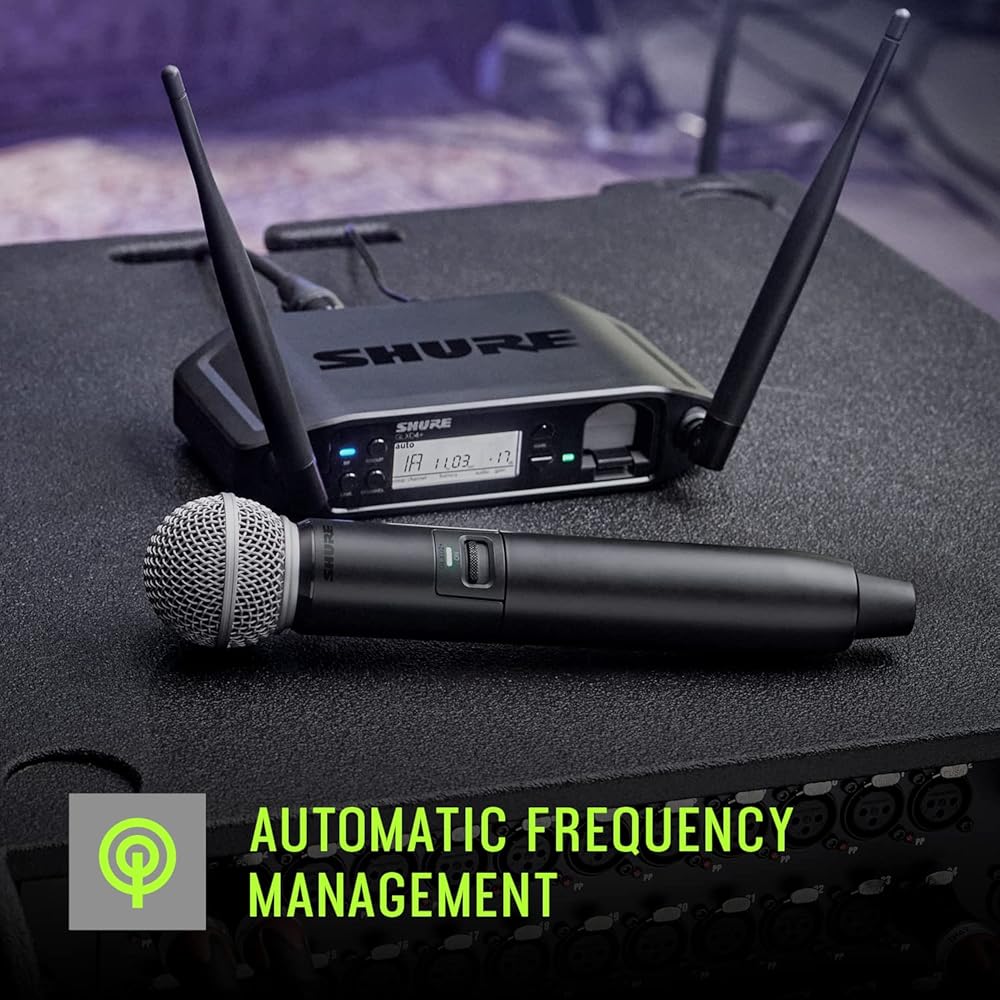 Shure GLXD14R+/MX53 Dual Band Pro Digital Wireless Microphone System 12-Hour Battery Life, 100 ft Range | MX153 Headset Mic, Single Channel Rack Mount Receiver (GLXD14R+/MX53-Z3)