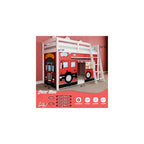 Fire-Truck Bunk Bed Curtains 45H Loft Bed Curtain, Twins