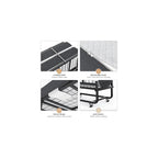 Folding Bed with Mattress and Storage Cover - 75"x38" Twin Size Frame, Portable Rollaway Guest Bed with 5-inch Memory Foam Mattress, Space-Saving Foldable Design for Easy Storage