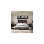 Queen Size Farmhouse Bed Frame with 4 Storage Drawers