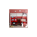 Fire-Truck Bunk Bed Curtains 45H Loft Bed Curtain, Twins