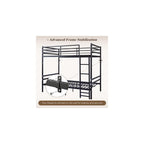 Bunk Bed Twin Over Twin Size with Ladder and Guardrail,Black