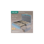 King Size Bed Frame with 4 Storage Drawers and RGB LED Lights