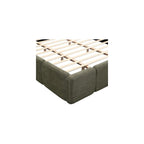 California King Boucle Platform Bed with Thick Headboard, Green