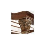 California King Wood Canopy Bed in Classic Chestnut