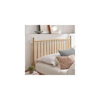 Zane King Size Spindle Bed in Light Oak – Solid Wood Platform Bed Frame with Headboard, No Box Spring Needed