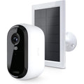 Arlo Essential Wireless Security Camera 2nd Gen with Solar Panel Outdoor &amp; Indoor Wireless Camera with Integrated Spotlight, Color Night Vision, Motion Sensor &amp; DIY Setup White, 1 Pack, VMK3050