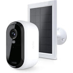 Arlo Essential Wireless Security Camera 2nd Gen with Solar Panel Outdoor &amp; Indoor Wireless Camera with Integrated Spotlight, Color Night Vision, Motion Sensor &amp; DIY Setup White, 1 Pack, VMK3050
