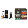 De'Longhi Nespresso Vertuo Plus Deluxe Coffee and Espresso Maker, Matte Black with Aeroccino Milk Frother + Starbucks by Nespresso Capsules, Vertuo Line