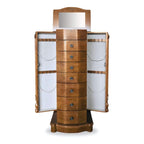 Hives and Honey Annette Standing Jewelry Armoire, Locking Jewelry Cabinet, 7 Drawers, Necklace Hooks, Mirror, Secure Storage, Dual-Sided Doors, Handcrafted Antique Finish, Elegant Organizer, Walnut