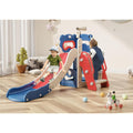 Babytronic Toddler Slide, 6 in 1 Kids Indoor Slide for Toddlers 1-3, Kids Playground for Indoor Outdoor with Basketball Hoop and Telescope, Indoor Outdoor Slide Playset (Blue&amp;Red)