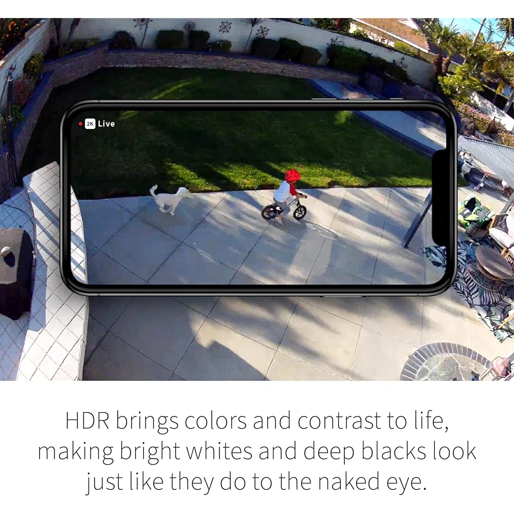 Arlo Pro 5S Spotlight Security Camera 2K HDR | Outdoor | Wireless | Dual-Band Wi-Fi Connects to the Strongest Network | 12X Zoom, 2-Way Audio, Color Night Vision, Live Stream Black