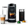 Nespresso VertuoPlus Deluxe Coffee and Espresso Machine Bundle with Aeroccino Milk Frother by De'Longhi, Black