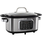Chef'sChoice Multicooker, Large 6-Quart Capacity Multipurpose Non-Stick Vessel and Variable Temperature Control with Keep Warm and 12 Cooking Presets, 1300-Watts, Stainless Steel