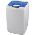 Panda 1.34 Cu.ft Portable Washing Machine, Fully Automatic Laundry Washer with Built-in Drain Pump, 10 LBS Load Volume, Top Load Clothes Washer for Apartment and Household, Blue Transparent Lid