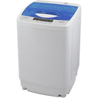 Panda 1.34 Cu.ft Portable Washing Machine, Fully Automatic Laundry Washer with Built-in Drain Pump, 10 LBS Load Volume, Top Load Clothes Washer for Apartment and Household, Blue Transparent Lid