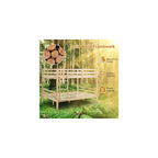 Full Over Full Bunk Bed with Thick Posts, Wood Bunkbed, Natural