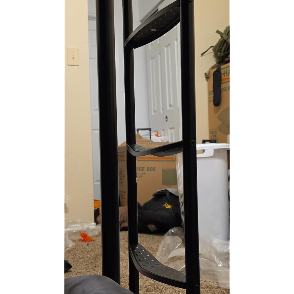 Metal Bunk Bed, Full Over Full Bunk Beds with Removable Wide Ladder and Full-Length Guardrails, Low Bunk Bed Frame with Mute Design for Undisturbed Sleep for Adults, Kids and Young Teens