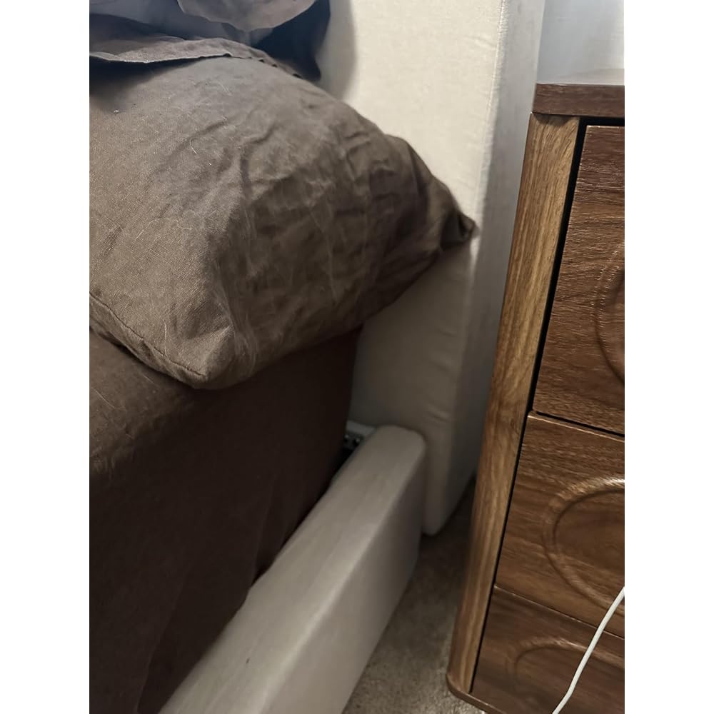 AirFrame King Upholstered Bed Frame with Ergonomic Angled Headboard