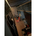 Bunk Bed Full Over Twin with Desk, Led Lights and Charging Station,Black