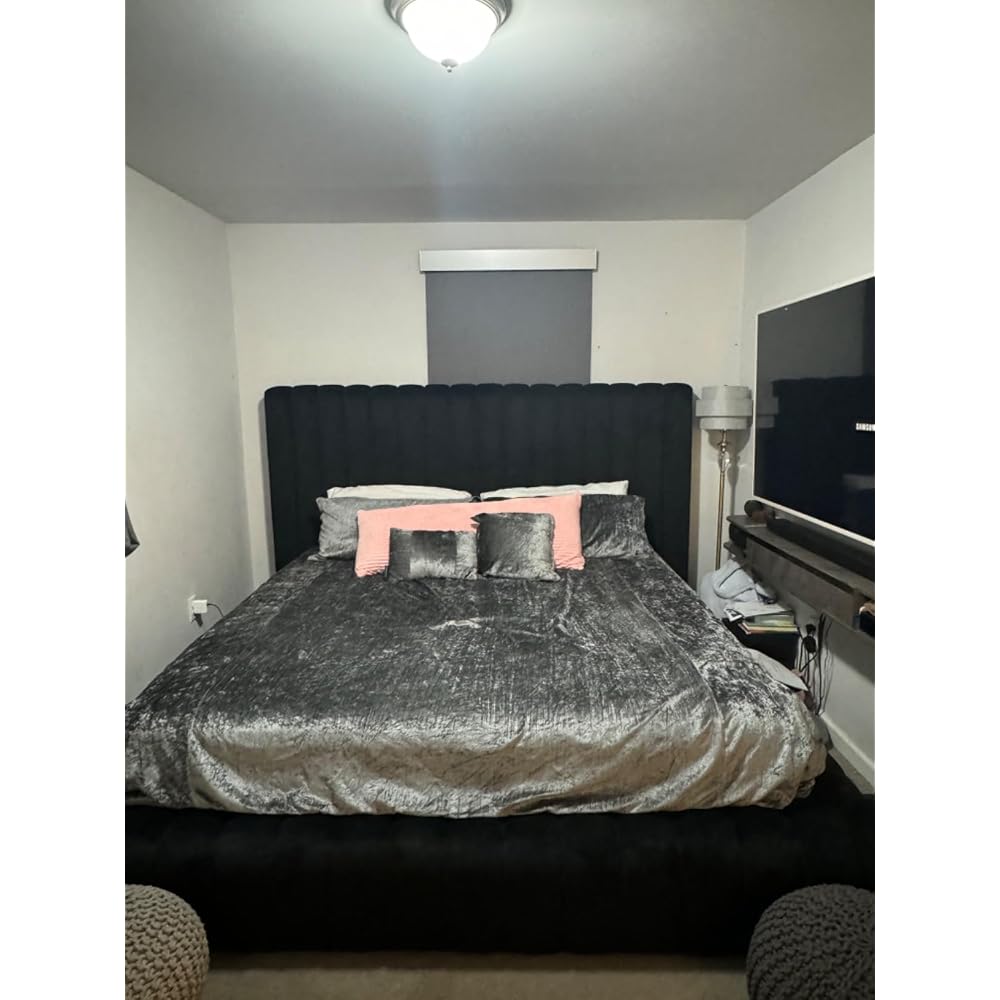 Avalon Velvet Upholstered Luxurious Platform Bed