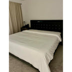 King Size Bed Frame with 4 Storage Drawers and RGB LED Lights