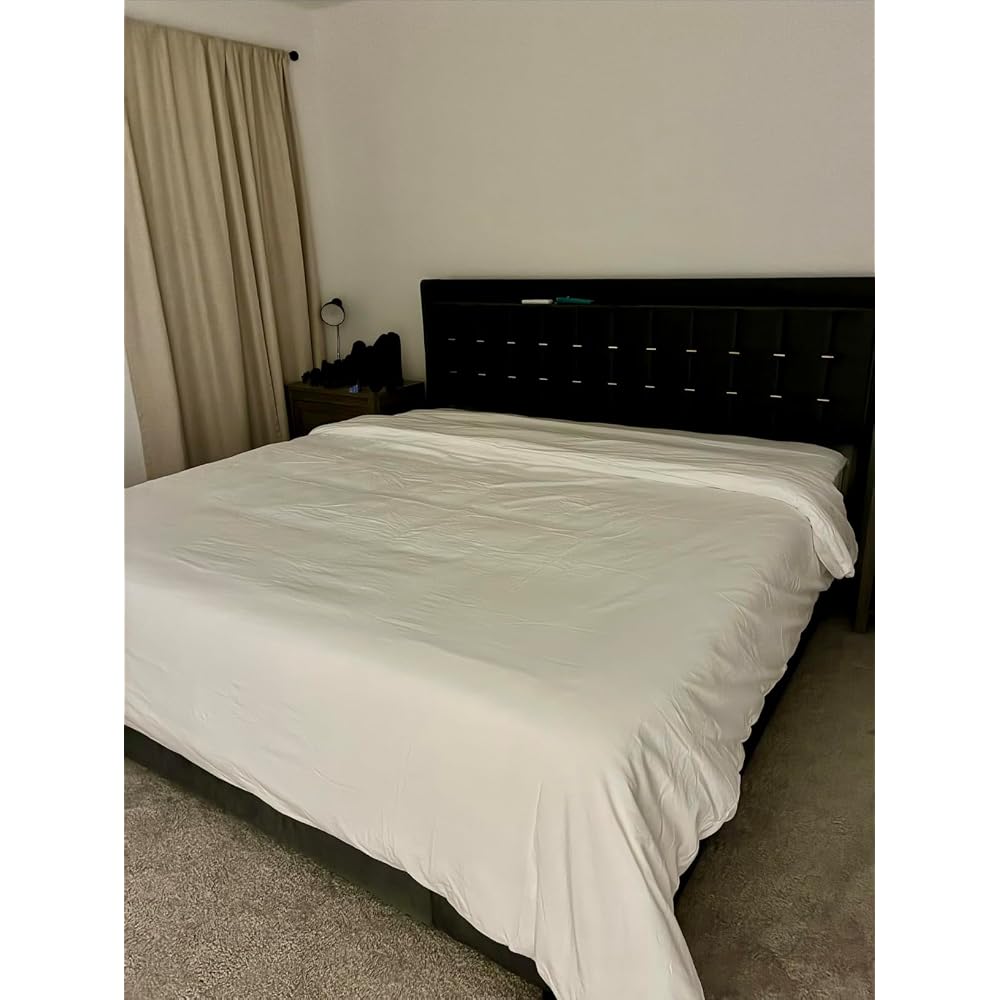 King Size Bed Frame with 4 Storage Drawers and RGB LED Lights