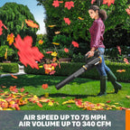 Worx 20V String Trimmer Cordless &amp; Edger 3.0 + Leaf Blower Cordless with Battery and Charger Turbine, Black and Orange