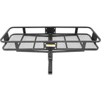 MaxxHaul 70103 500 lb. Capacity Steel Hitch Mount Folding Cargo Carrier Mesh Basket Fits 2 inch Hitch Receiver 60 x 21 x 6.5 in For Car SUV Pickup Truck Van Camping Traveling