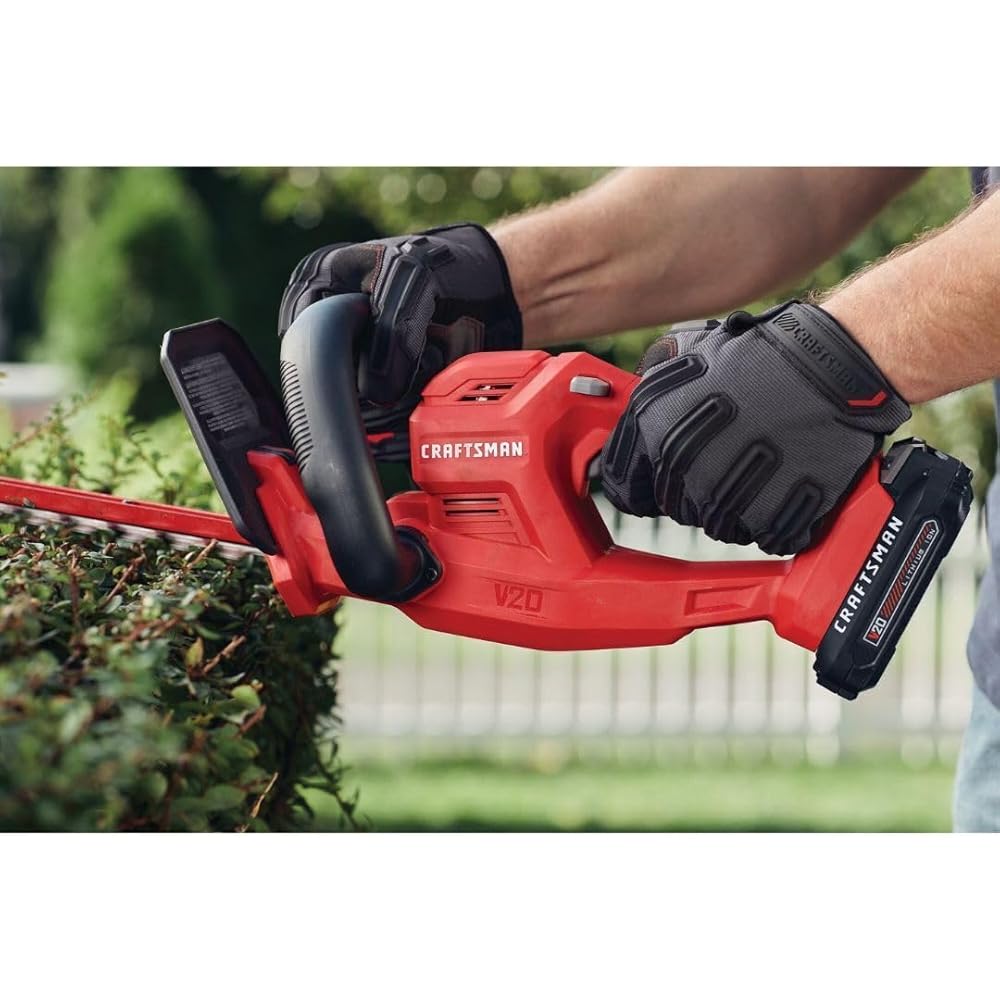CRAFTSMAN V20 Cordless Hedge Trimmer, 20 inch, Battery and Charger Included (CMCHT810C1)