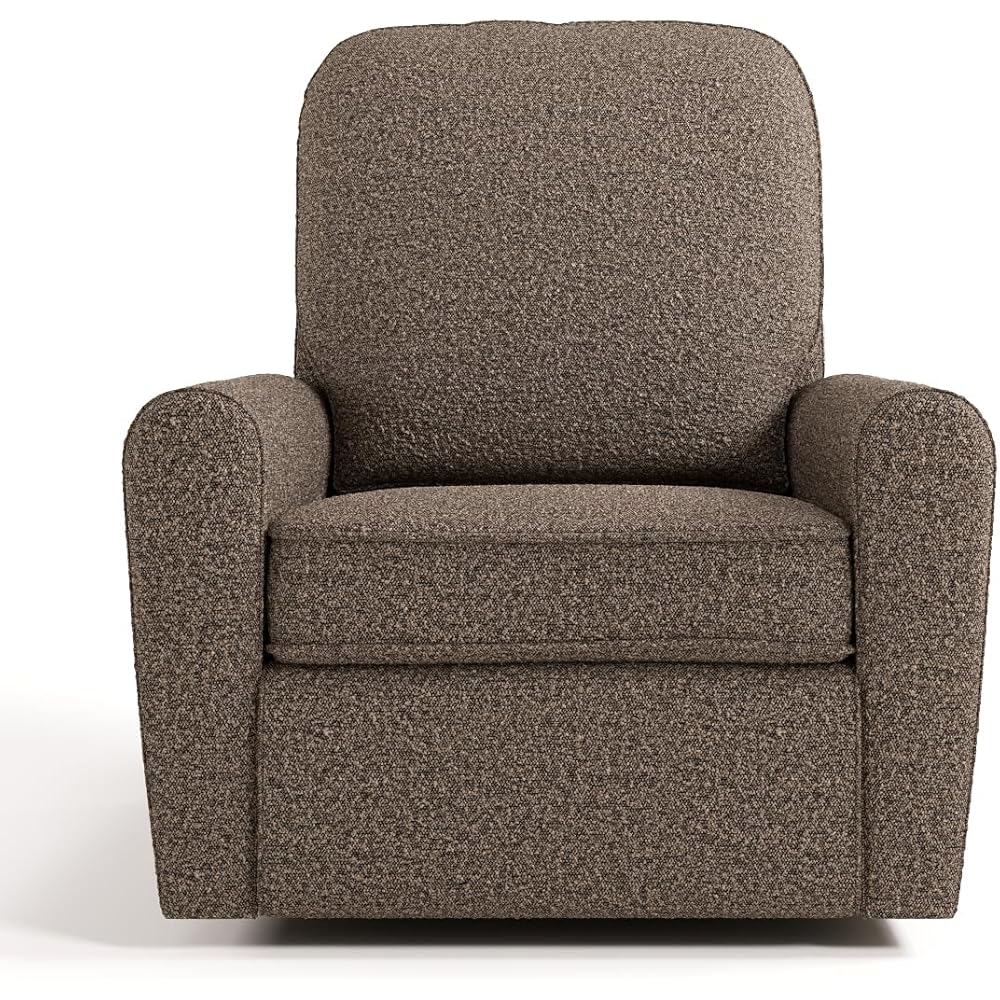 Storkcraft Amalfi Deluxe Power Recliner Swivel Glider (Mountain Brown Boucle) – Premium Electronic Power Recliner for Nursery, Includes Dual-USB Charging Port with USB-A &amp; USB-C, Glider Rocking Chair