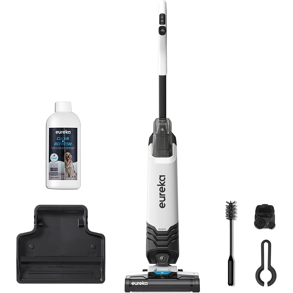 Eureka All in One Wet Dry Vacuum Cleaner and Mop for Multi-Surface Lightweight Self-Cleaning System, for Hard Floors and Area Rugs, 2-in-1, Corded