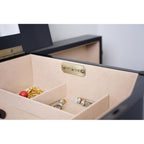 Hives and Honey Roman Jewelry Armoire Locking Jewelry Storage Organizer, Black