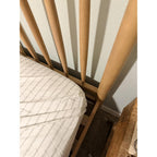 Zane King Size Spindle Bed in Light Oak – Solid Wood Platform Bed Frame with Headboard, No Box Spring Needed