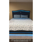 King Size Bed Frame with 3 Storage Drawers and RGB LED Lights