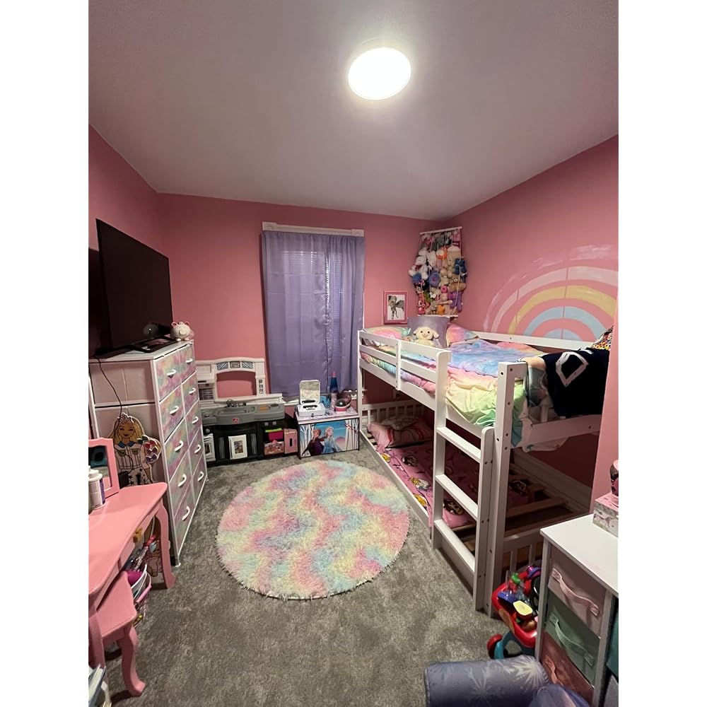 Solid Wood Low Twin Over Twin Bunk Bed for Kids/Junior, Bunk Bed Frame with Guardrails & Ladder for Boys Girls, No Box Spring Needed (White)