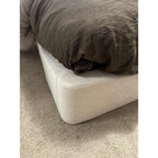 AirFrame King Upholstered Bed Frame with Ergonomic Angled Headboard