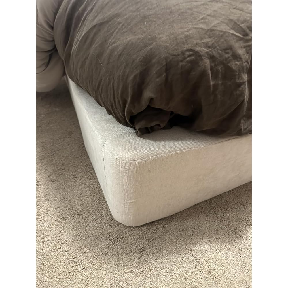 AirFrame King Upholstered Bed Frame with Ergonomic Angled Headboard