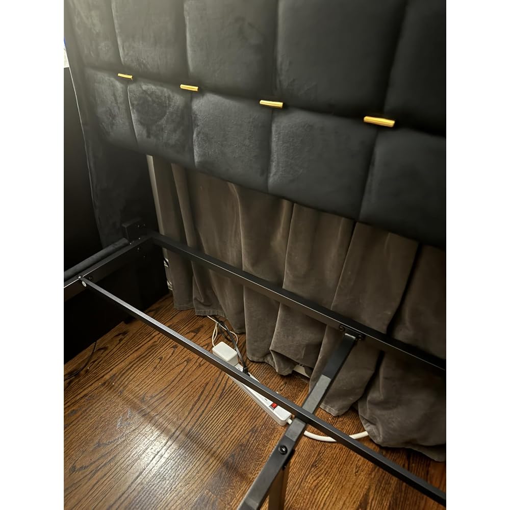 King Size Bed Frame with 4 Storage Drawers and RGB LED Lights