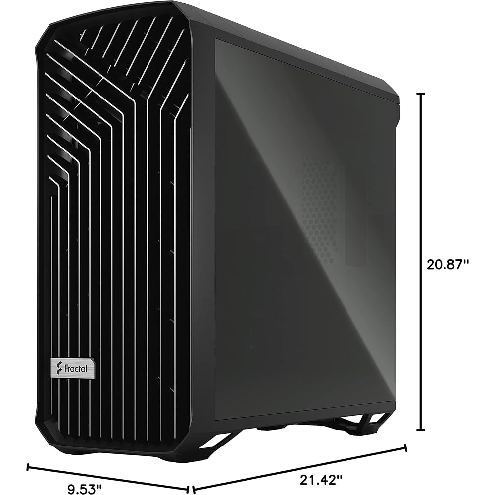 Fractal Design Torrent Black E-ATX Tempered Glass Window High-Airflow Mid Tower Computer Case
